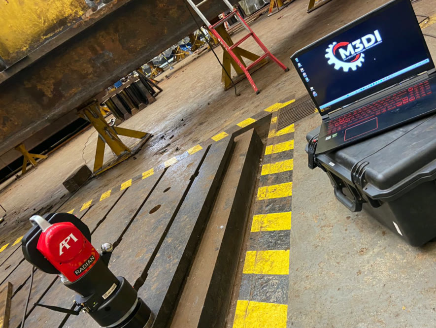 Esfera do Laser Tracker sobre a base